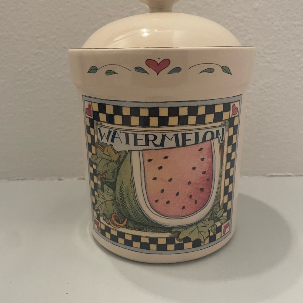 Susan Winget Canister- Watermelon